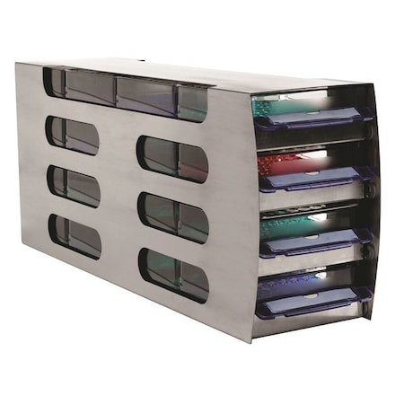 Heathrow Scientific HS2864 Freezer Rack, Cryo-Boxes, 9-1/2 In H, 3.0mL