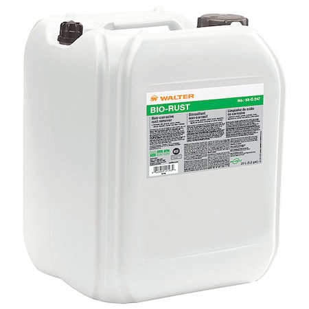 Walter 53G247 Rust Remover, 5.3 gal, Orange