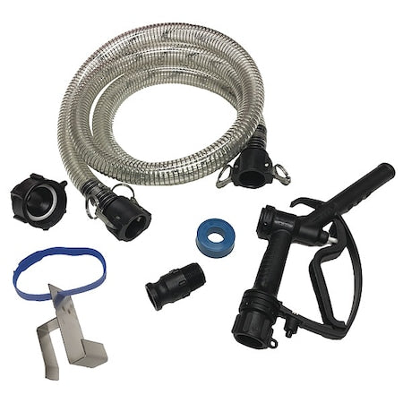 Action Pump IBC-HK-8P2F Hose Kit, Dia.1 In, Polypropylene, 8 GPM