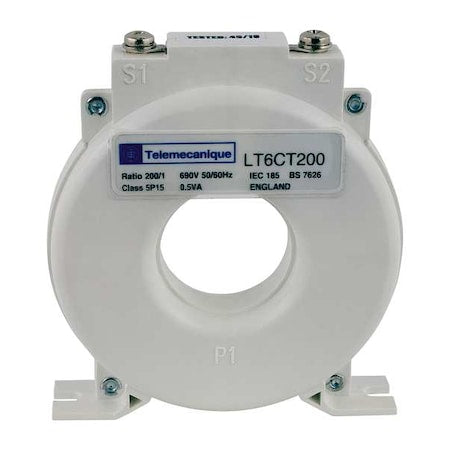 Schneider Electric LT6CT2001 Solid Core Current Transformer, 0 to 200A, 0 to 1A, Screw Terminal
