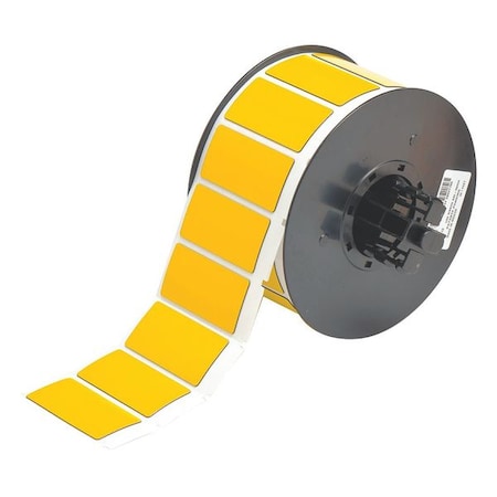 Brady B30EP-173-593-YL Pre-Cut Label Stock Roll, Yellow, Gloss