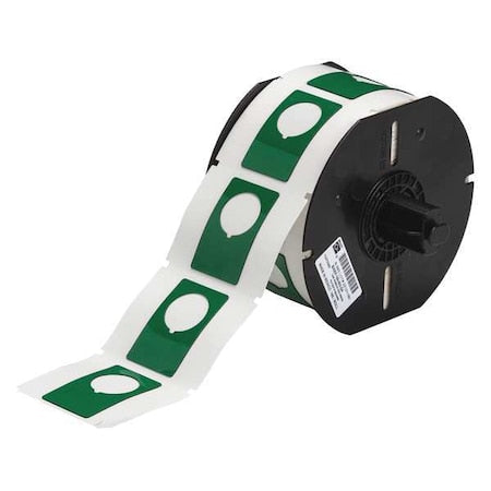 Brady B30EP-168-593-GN Pre-Cut Label Stock Roll, Green, Gloss
