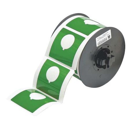 Brady B30EP-170-593-GN Raised Panel Label, Green, Labels/Roll: 145