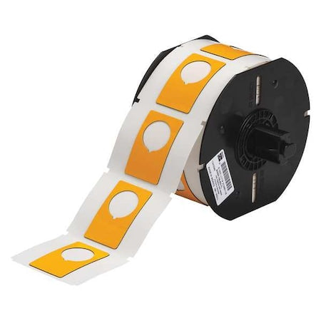 Brady B30EP-168-593-YL Raised Panel Label, Yellow, Labels/Roll: 180