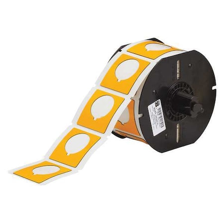 Brady B30EP-169-593-YL Raised Panel Label, Yellow, Labels/Roll: 190