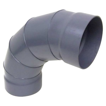Plastic Supply PVCEC06 90 Degree Elbow, 6 in Duct Dia, Type I PVC, 13