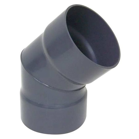 Plastic Supply PVCED16 45 Degree Elbow, 16 in Duct Dia, Type I PVC, 22-3/4