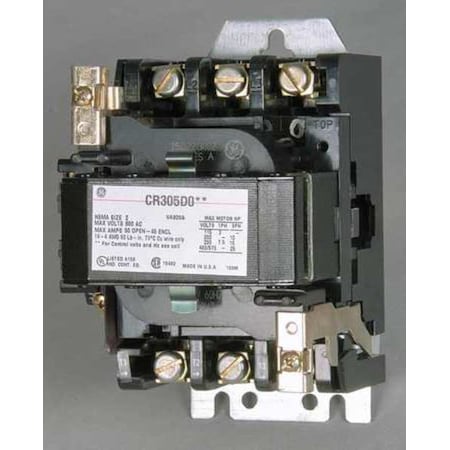Ge CR305B003 240V AC Non-Reversing Magnetic Contactor 3P 18A NEMA 0
