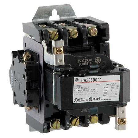 Ge CR305D004 480V AC Non-Reversing Magnetic Contactor 3P 45A NEMA 2