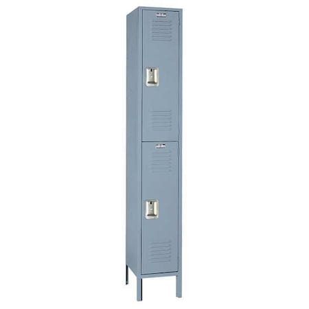 Lyon DD5222ISU Wardrobe Locker, 12 in W, 18 in D, 78 in H, (1) Wide, (2) Tier, Dove Gray