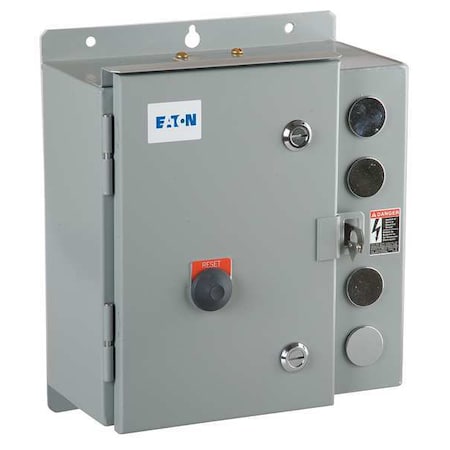 Eaton ECN0502CAA-R63/CL30 NEMA Magnetic Motor Starter, Non-Reversing, 1NC/1NO, 480V AC, 3 P