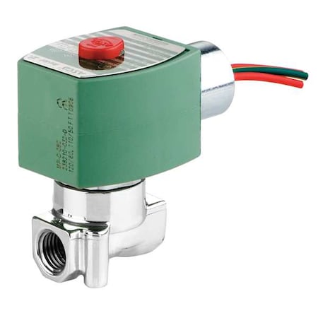 Asco 8262H006 Solenoid Valve, 2-Way, 2-Position, Normally Closed, 1/8 in Pipe Size, 120V AC, High Flow, NBR