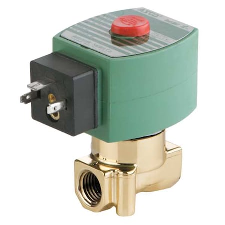 Asco 8262H208LF 120/60, 110/50 Solenoid Valve, 2-Way, 2-Position, Normally Closed, 1/4 in Pipe Size, 110V/50V, 120V/60V, High