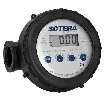 Sotera 825 Meter, Digital, 1 In, 2-20 gpm