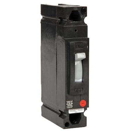 Ge TED113015WL Molded Case Circuit Breaker, TED Series, 15A, 1 Pole, 277V AC, 14kA at 277V AC