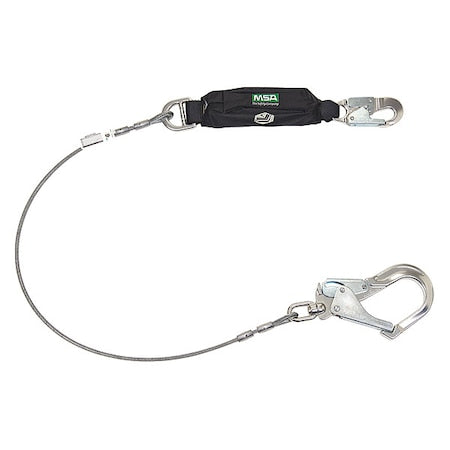 MSA Safety 10213785 V-SERIES(TM) Leading Edge Shock-Absorbing Lanyard, Snap Hook, Aluminum, 1 Leg(s)