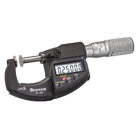 Starrett 756.1MEFL-25 Digital Disc Type Micrometer