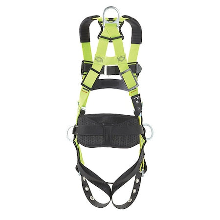 Miller H5CS221022 H500 Fall Protection Harness, Universal (L/XL), 420 lb, Quick-Connect Chest/ Back, Hips D-Ring