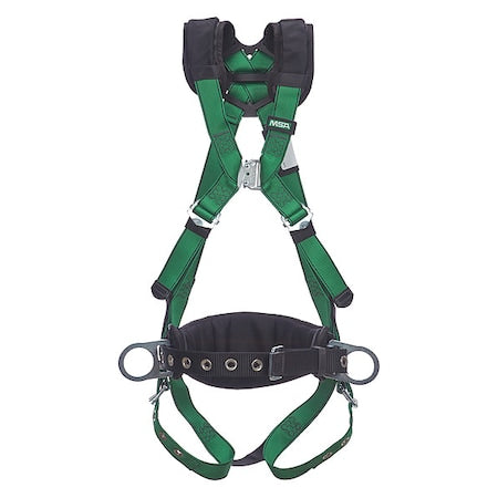 MSA Safety 10207734 V-FORM(TM) Safety Harness Fall Protection Harness, Standard (M/L), 400 lb, Quick-Connect Chest/
