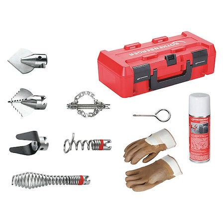 Rothenberger 72936 Drain Cleaning Set, 2 Augers, 4 Cutters