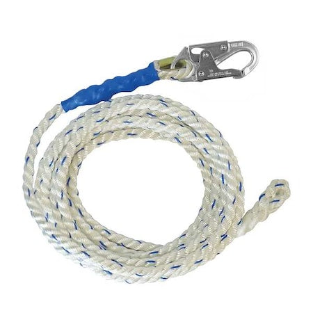 Falltech 8175 Vertical Lifeline, White, Steel Hardware