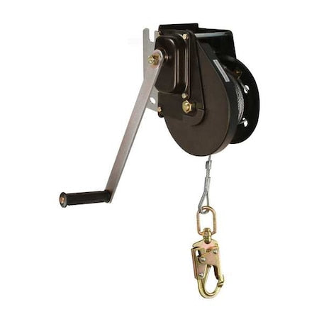 Falltech 7295M Materials Winch, Black, 8 1/2 in H, Manual