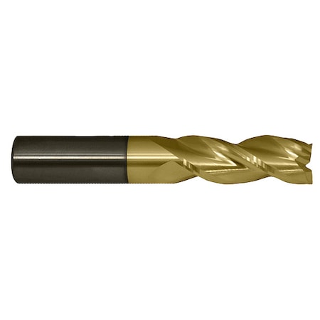 Cleveland C84206 3-Flute Carbide Crn Radius Single End HP End Mill for Aluminum CTD CEM-AM3-ZN ZrN 1x1x2-1/2x5x0.03CR
