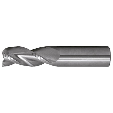 Cleveland C72424 3-Flute Carbide Crn Rad Single End HP End Mill for Aluminum CTD CEM-AM3 Bright 3/4x3/4x2-1/2x5x0.06CR