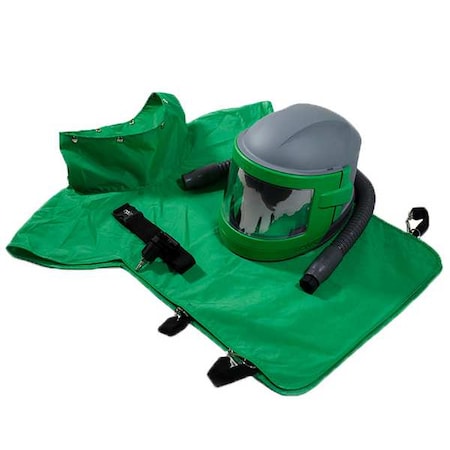 GVS-RPB NV3-702-51 Blast Helmet, Green/Gray/Black, RPB Nova 3 - Flow Control, XL Nylon Cape, Nova 3