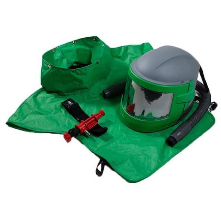 GVS-RPB NV3-704-50 Blast Helmet, Green/Gray/Black, RPB Nova 3 - Hot Air Tube, Nylon Cape, Nova 3