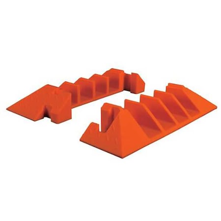 Linebacker CPEC4X300-O Cable Protector, 3-3/4 in H, 1-5/8 ft L, 2-3/4 in W, 4 Channel, Polyurethane, Orange