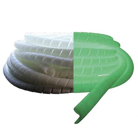 Caplugs N12SSG NightGlow Spiral Wrap, Off White, 1/2