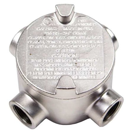 Calbrite S60700GUAX Conduit Outlet Body, SS, Trd Sz 3/4 in