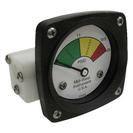 Midwest Instrument 522P-025V Gauge 3-Color Filter Change DP