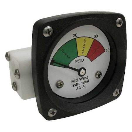 Midwest Instrument 522P-050V Gauge 3-Color Filter Change DP