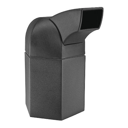 Commercial Zone Products 73800199 PolyTec(TM) 45 gal Hexagon Institutional Plastic Can, Black, Polyethylene, 25 in
