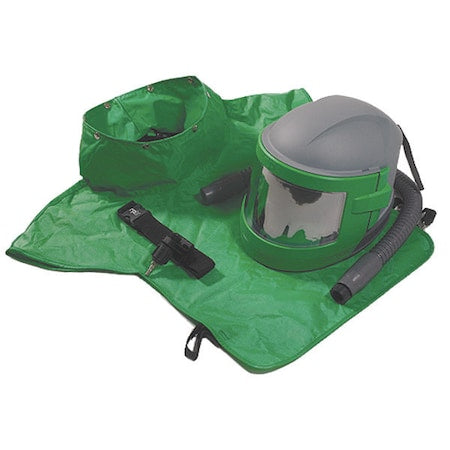GVS-RPB NV3-702-50 Blast Helmet, Green/Gray/Black, RPB Nova 3 - Flow Control, Nylon Cape, Nova 3