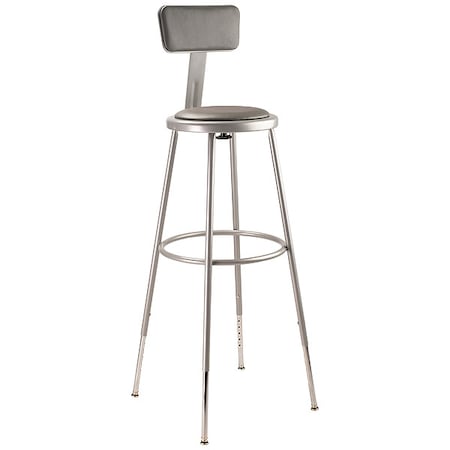 National Public Seating 6430HB Round Stool with Backrest, Height 31