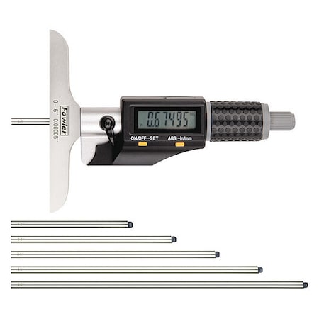 Fowler 542254560 Depth Micrometer, Electronic