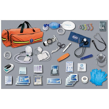 EMI 648 Emergency Oxygen Response Kit, Nylon Bag, 51 Components, 4 People Served