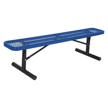 Ultrasite 942P-V6-Blue Portable Park Bench, No Back, Black
