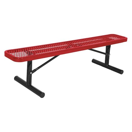 Ultrasite 942P-V6-RED Portable Park Bench, No Back, Red
