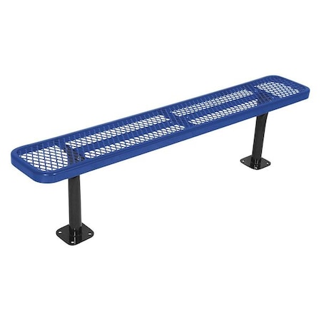 Ultrasite 942SM-V6-BLACK Surface Mount Park Bench, No Back, Black