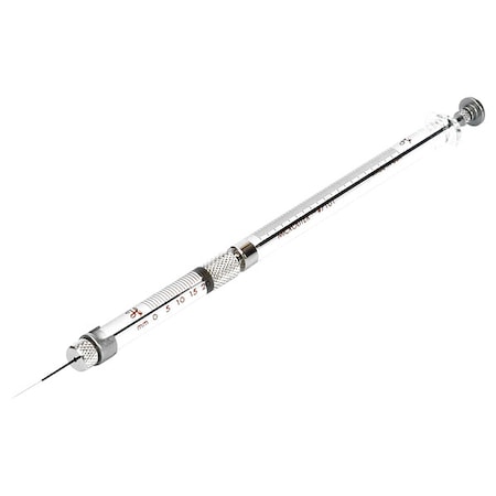 Hamilton 65458-02 Chromatography Syringe, Stainless Steel, Tungsten, 1 ul, Sterile, Knurled Hub