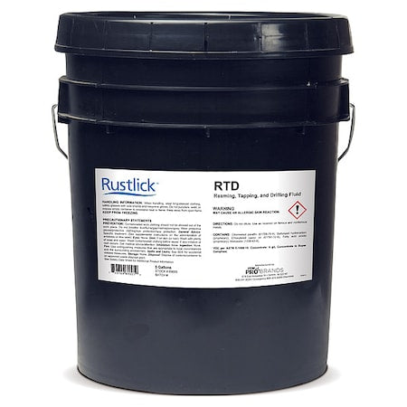 Rustlick 69005 Reaming, Tapping and Drilling Fluid, RTD, Synthetic, 5 gal, Pail, Clear Brown