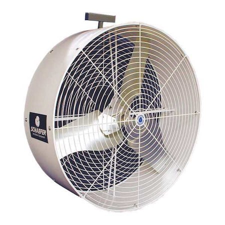 Schaefer GVK36 Standard Duty Industrial Fan, Wall Mount, 36 in Blade Dia, 115/230V, 11,400 cfm, Non-Oscillating