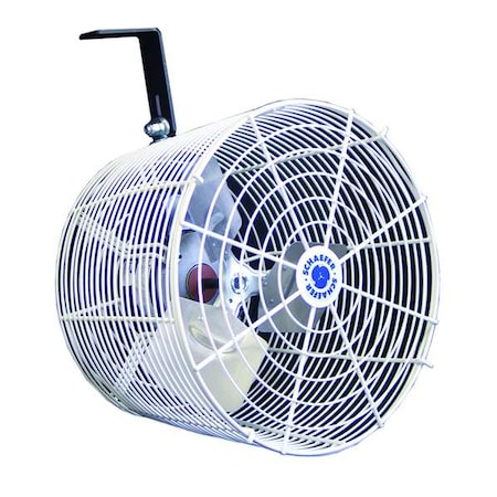Schaefer GVK12 Standard Duty Industrial Fan, Wall Mount, 12 in Blade Dia, 115/230V, 1,470 cfm, Non-Oscillating