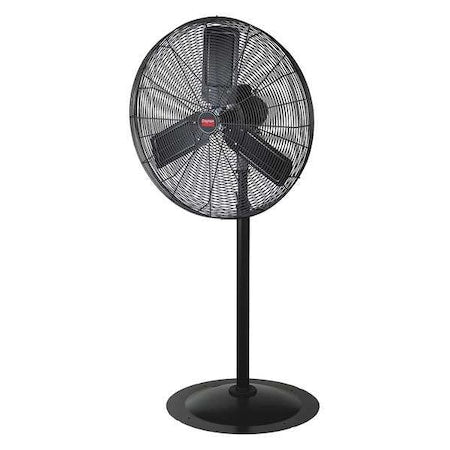 DAYTON 6ALE9 Light Duty Industrial Fan, Pedestal Mount, 30 in Blade Dia, 115V, 7,260/8,200 cfm, Oscillating