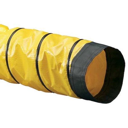 Flexaust CO 4100600025 Ducting Hose, 25 ft L, Black/Yellow