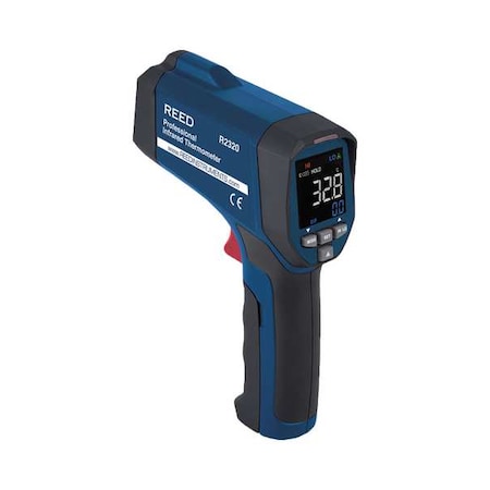 Reed Instruments R2320-NIST Infrared Thermometer, Adjustable 0.10 to 1.00, -26 Degrees to 1,472 Degrees F F, Backlit